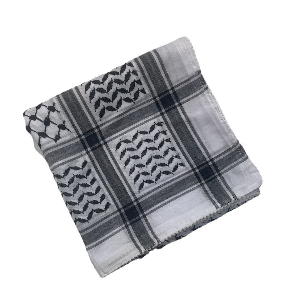 Keffiyeh Square Scarf Middle East Dubai Scarf Muslim Kerchief